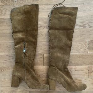 Zara suede tan boots! 🤎